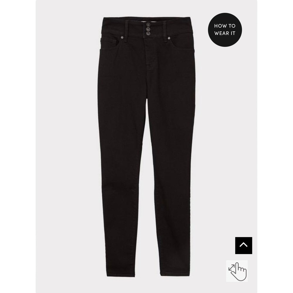 Torrid 18S Super Stretch High Rise Jeggings Black Skinny Jeans‎ Short - Picture 2 of 7